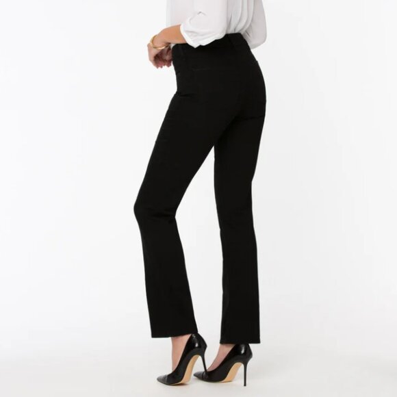 NYDJ Marilyn Straight Jeans, Black, Size 12, NWT - Picture 1 of 9